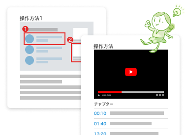 画像や動画を使った、見てわかる説明書